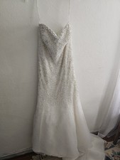 Galina Signature Trumpet Sample Wedding Gown Size 14, Still With Tags