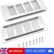 Set of 2 Aluminum Vent Grilles - 200mm Square Covers for Stylish Ventilation