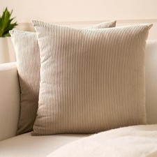 Christmas Corduroy Pillow Covers 16"x16", Set of 2 16" x 16" Pack of 2 Khaki
