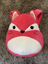 NWT Squishmallows Soft Plush Backpack Pillow Pink Beige Fox Named Gigi