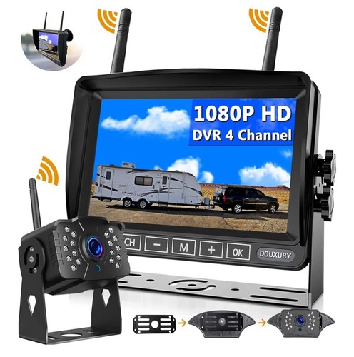 RV Backup Camera Wireless HD 1080P w 7in Monitor Camper Travel Trailer 5th Wheel