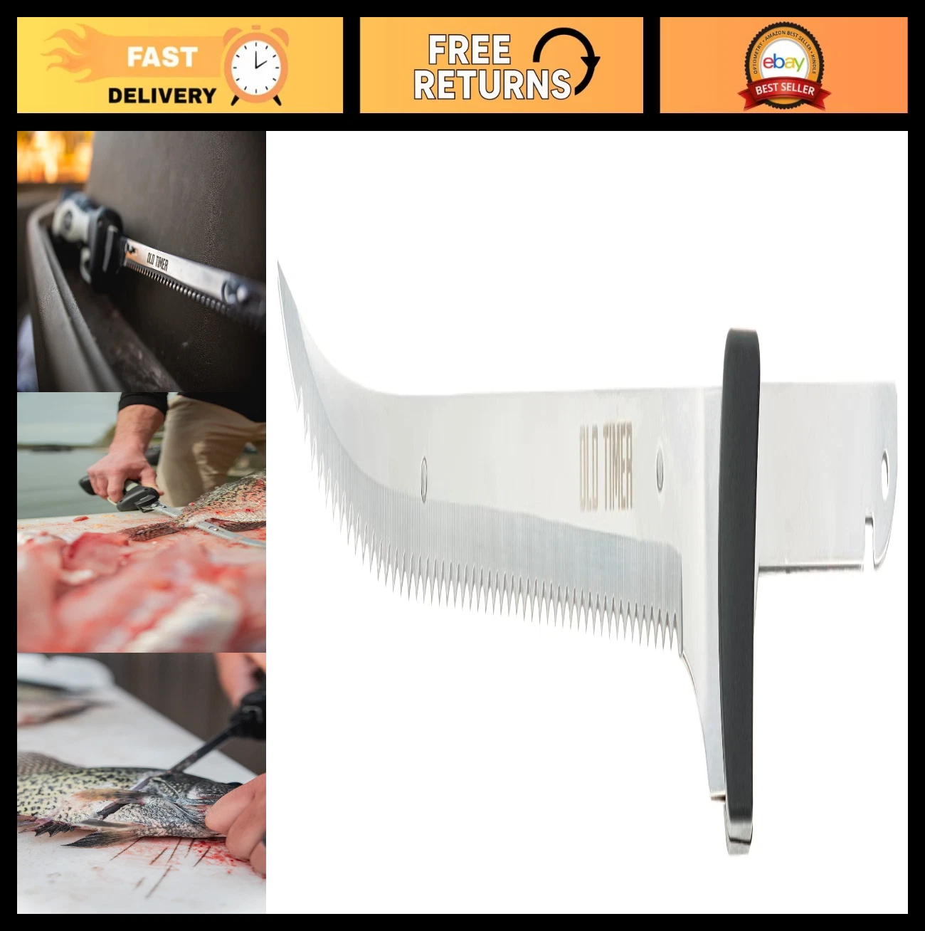 Rechargeable Electric Fillet Knife - 8" High Carbon Stainless Steel Blade for Fi