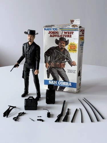 Vintage Marx Quick Draw Sam Cobra w/ Box, Accessories Johnny West Adventure 5072