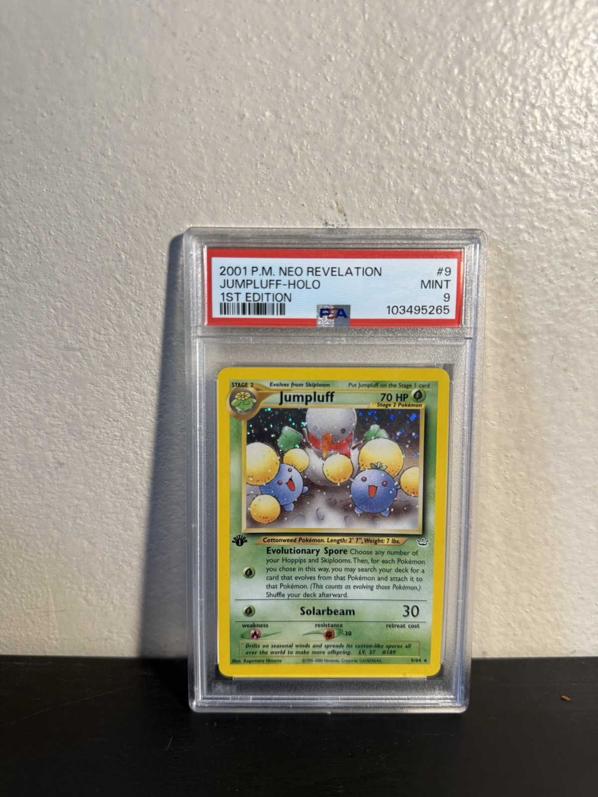 Pokemon 2001 Neo Revelation Jumpluff Holo 1st Edition #9 PSA 9