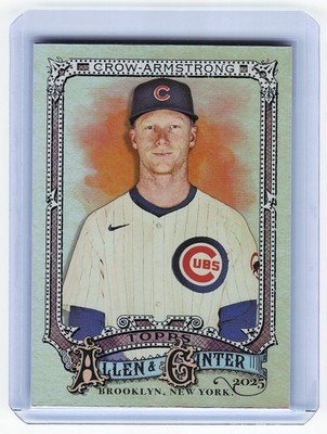 2025 Topps Allen & Ginter #5 Pete Crow-Armstrong Silver Portrait Chicago Cubs