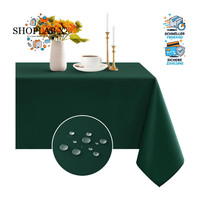 Tischdecke Outdoor Abwaschbar DunkelgrüN Wasserabweisend 140X240 Cm FüR