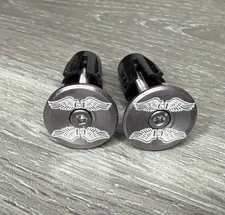 GT Wings Repop Bicycle Bike Handlebar Bar End Plugs Gray BMX