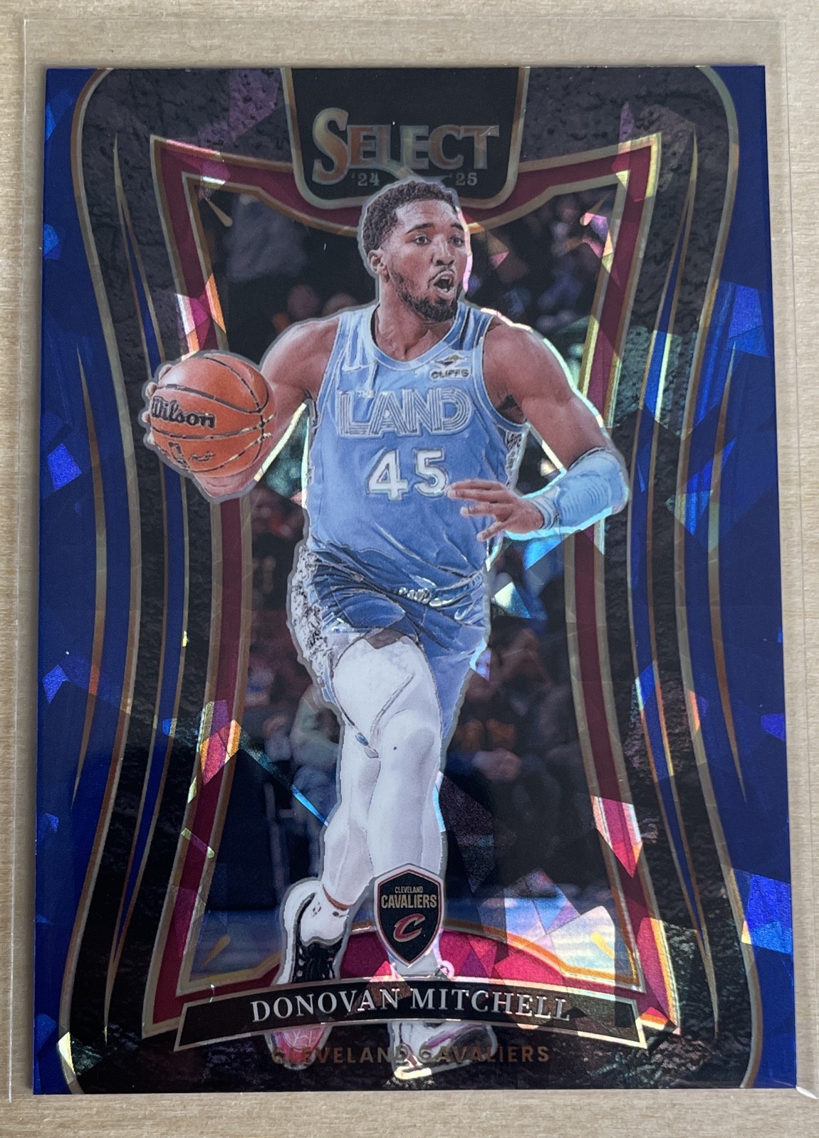 2024-25 Panini Select - Mezzanine Donovan Mitchell #317 Blue Cracked Ice Prizm