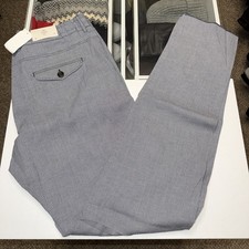 Eleventy Seersucker Stretch Drawstring Trousers Navy White Men’s Size 54 NWT 