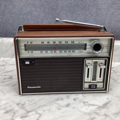 Vintage Panasonic RF-933 FM/AM Transistor Radio Brown Faux Leather