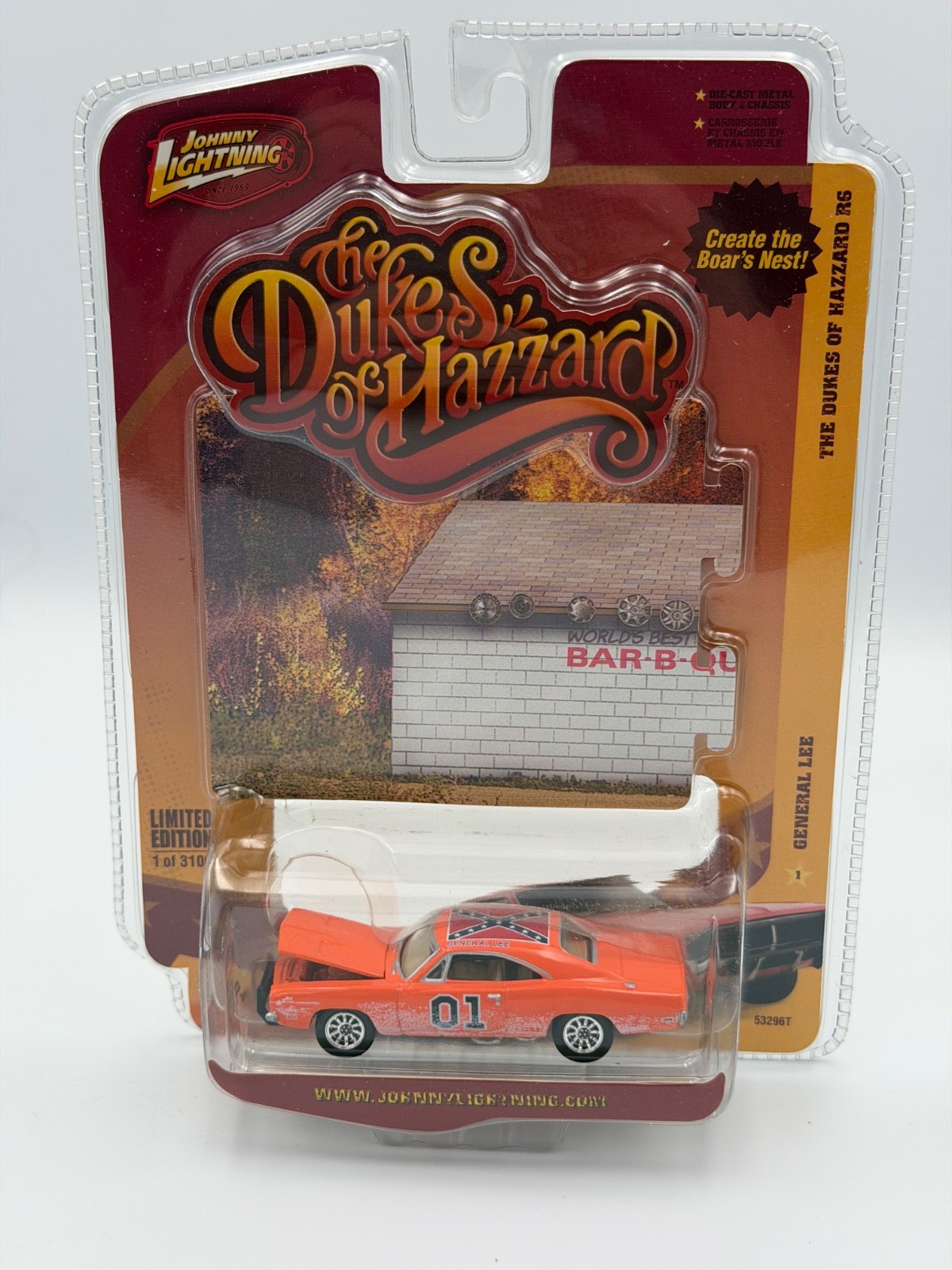 Johnny Lightning Dukes of Hazzard R6 1969 Dodge Charger General Lee, 1:64, NIB