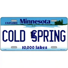 Cold Spring Minnesota Metal Sign