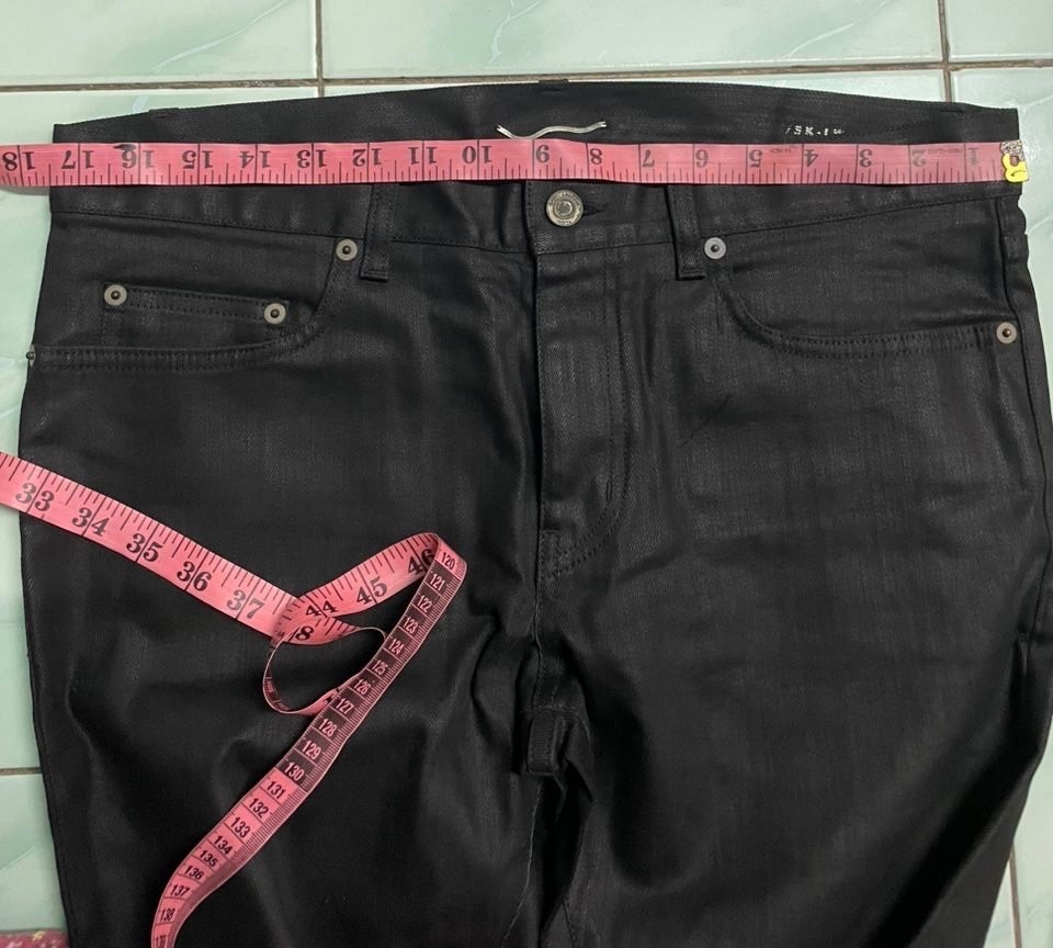 パンツ Saint Laurent Paris 14AW black denim Saint Laurent Paris 14AW Coated Skinny Denim Pants | eBay
