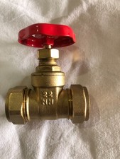 22mm Gate Valve Brass Compression PRIMAFLOW - FREE DELIVERY