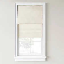 1pc 23"x64" Light Filtering Cordless Jute-Like Roman Window Shade Light Orange