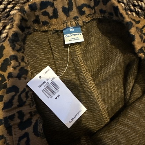 Old Navy Girl’s Leopard Print Knit Skort Size 8 Medium Skirt Shorts Elastic Wais - Picture 14 of 14
