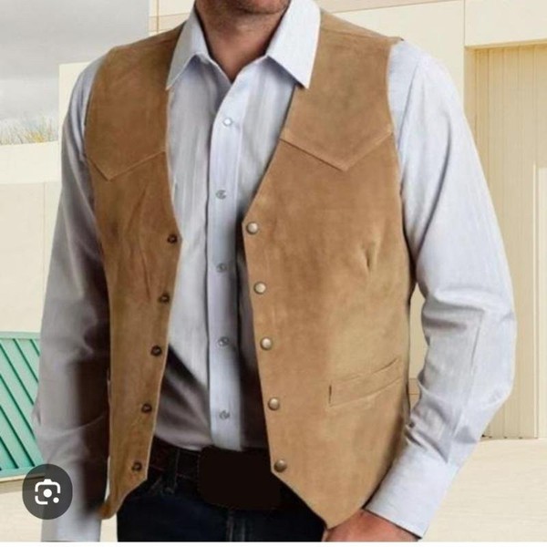 Women Barry M Vest Mustard Suede 38 / M / 46