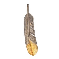 Goro's Old Model Gold Top Silver Feather Pendant Left XL