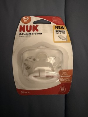 Nuk Orthodontic Pacifier 0-6 month Silicone New Sealed