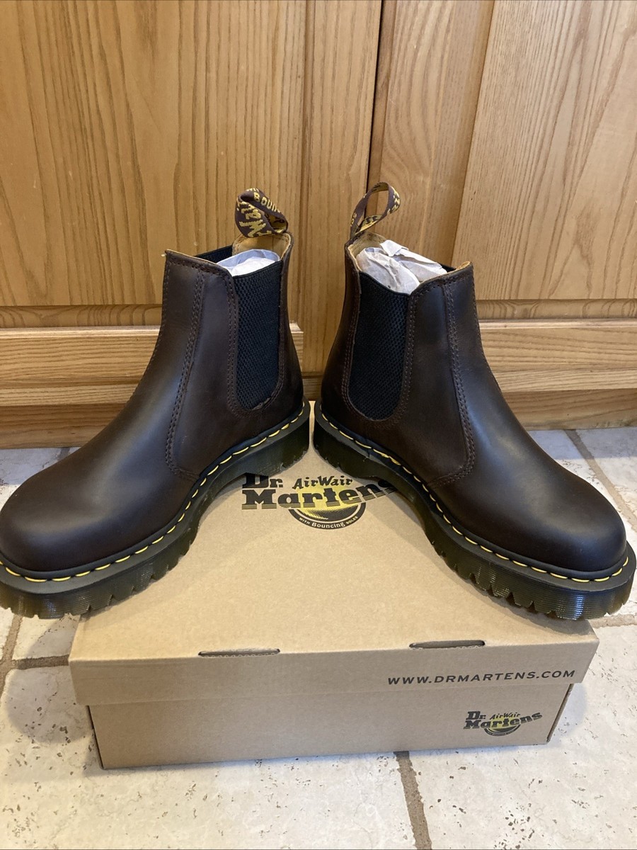 DR. MARTENS 2976 LEATHER CHELSEA BEX BOOT CRAZY HORSE DARK BROWN
