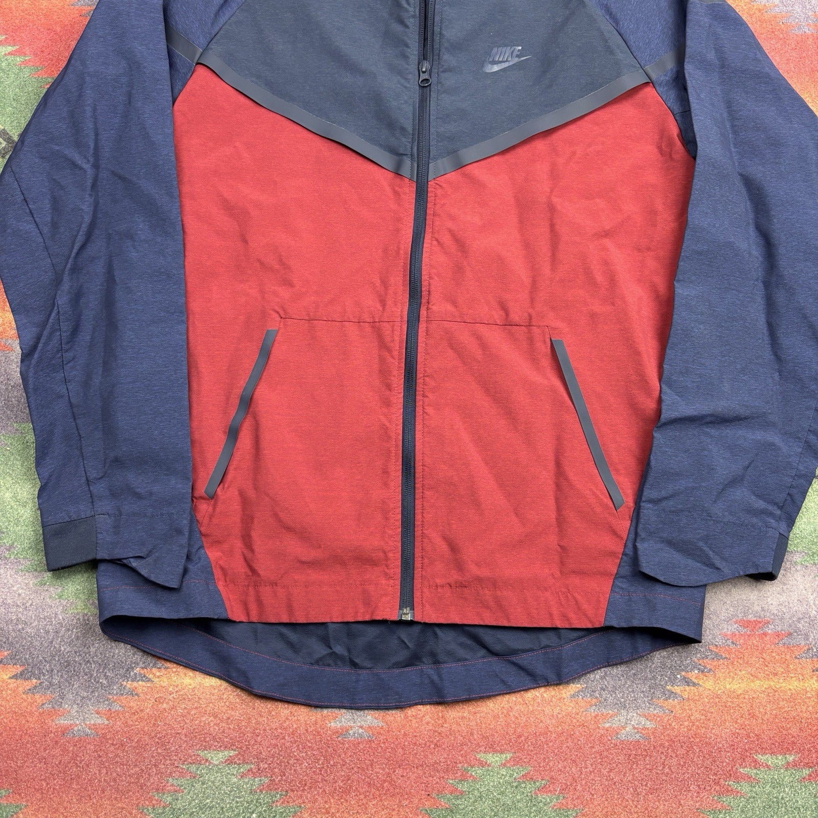 Nike Tech Windrunner Jacket Men’s Medium Blue Red… - image 4