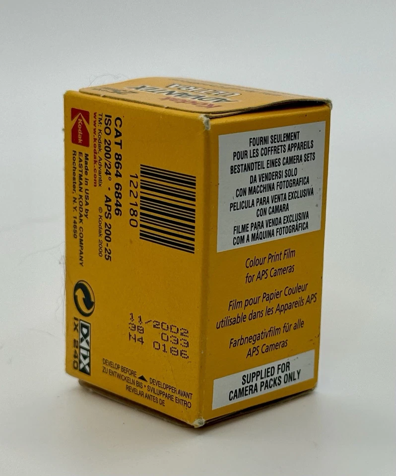 Kodak ADVANTiX APS ULTRA ASA200 25 Exposures Color Print Film SEALED Exp 11/2002 - Image 4 of 4