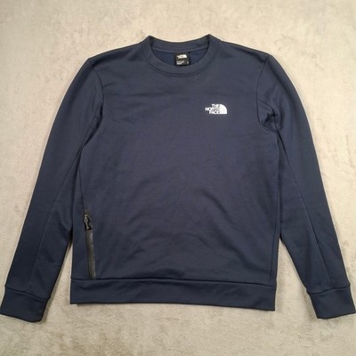 The North Face Sweatshirt Herren Medium Navy Rundhals Fleece Zip Fleece gefüttert