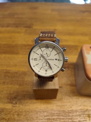 Fossil Uhr Herren Rhett Chronograph, BQ1007, neue Batterien, Box, Lederband, OVP