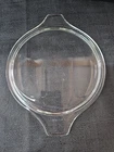 Vintage Pyrex 474-C-27 Clear Glass Replacement Lid W Handles For Casserole Round