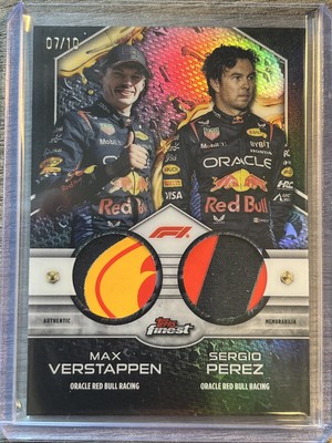 2024 Topps Finest F1 - Duos Relics - Max Verstappen & Sergio Perez - Black /10