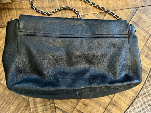 Mulberry Lily Black Leather Shoulder Or Cross Body Bag Chain Strap - Picture 7 of 17