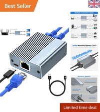 High-Speed RJ45 Ethernet Splitter – Connect 2 Devices Effortlessly at 1000Mbps