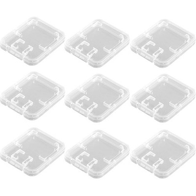 Pack of 9 SD Card Cases Storage   Transparent Memory Card Box for SD Card Case