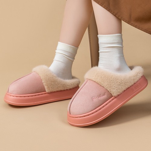 Plush Winter Fluffy Mule Slippers – Ultra Cozy, Soft Non-Slip Indoor House Shoes - Picture 1 of 14