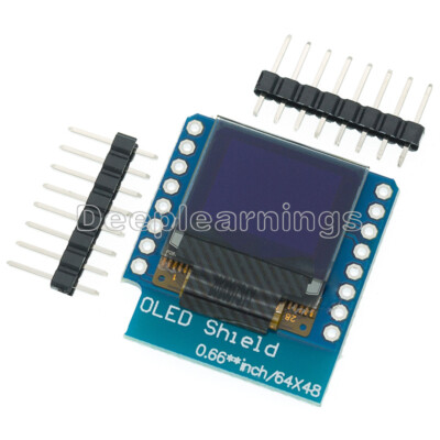 OLED Shield for WeMos D1 mini 0.66'' inch 64X48 IIC I2C for Arduino