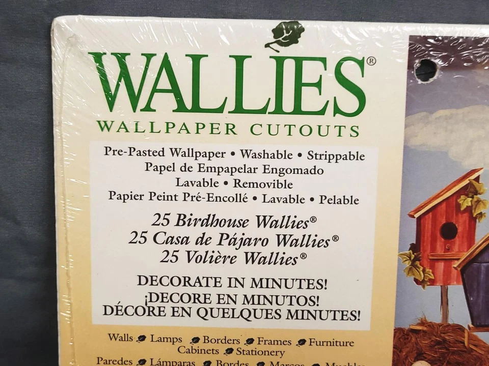 Recortes de papel tapiz Wallies sellados 25 Wallies BIRDHOUSE 3 patrones diferentes Foto 2 de 4
