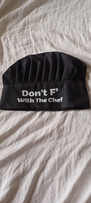 Don't F' with the Chef Adult Funny Cook Hat Joke BBQ Sushi Adjust. band 1 size
