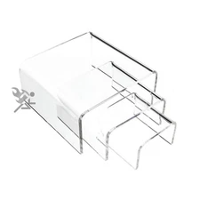 Clear Acrylic 1/8" Short Riser 3 Piece Set Display Stands