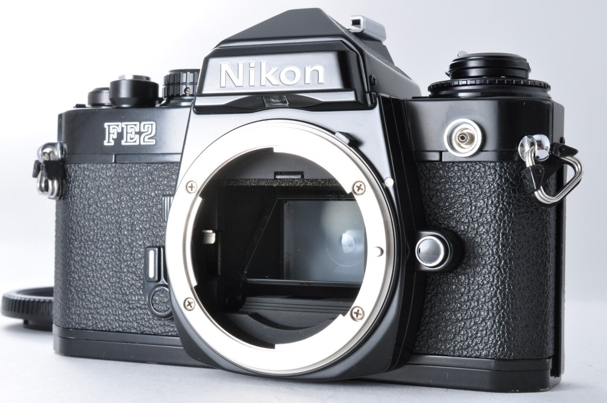 Near MINT+] Nikon FE2 Black 35mm SLR Film Camera Body Only