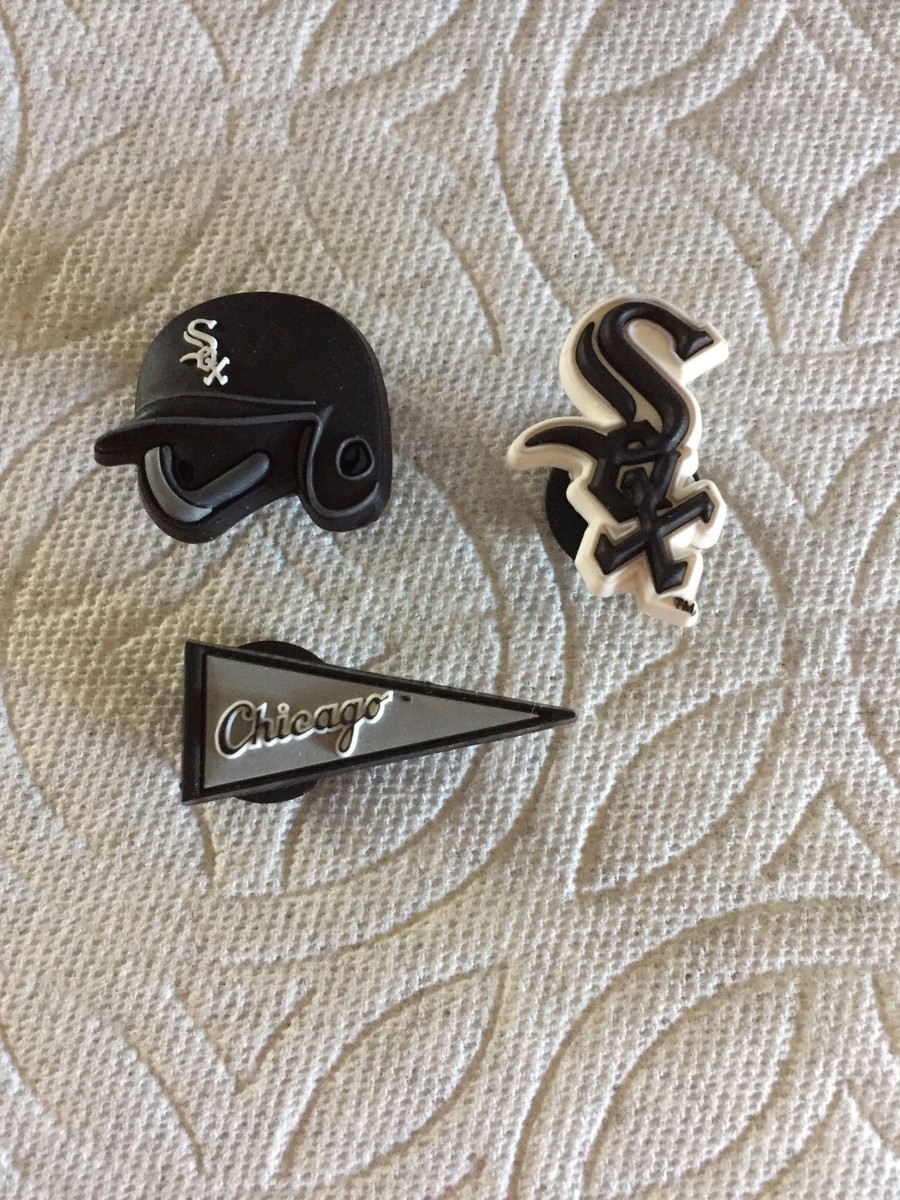 CHICAGO WHITE SOX JIBBITZ CHICAGO WHITE SOX SHOE CHARMS FIT CROC MLB JIBBITZ