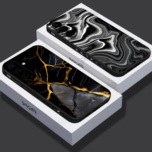 For Samsung S24 Ultra S23 S22 A55 A15 A54 Shockproof Marble Silicone Case Cover - Bild 3 von 21