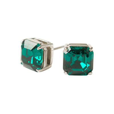 Origami Owl  Ascher Emperial Cut Stud Earring w/ Emerald Green Crystals