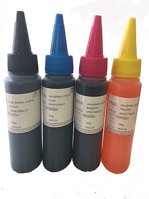 4x100ml Bulk universal refill Dye 400ML Ink bottle for HP Ink Cartridge+Needle 