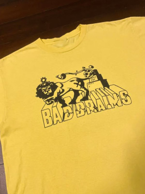 Bad Brains Band Yellow Tour Tee For Men Women Cotton Shirt MC510