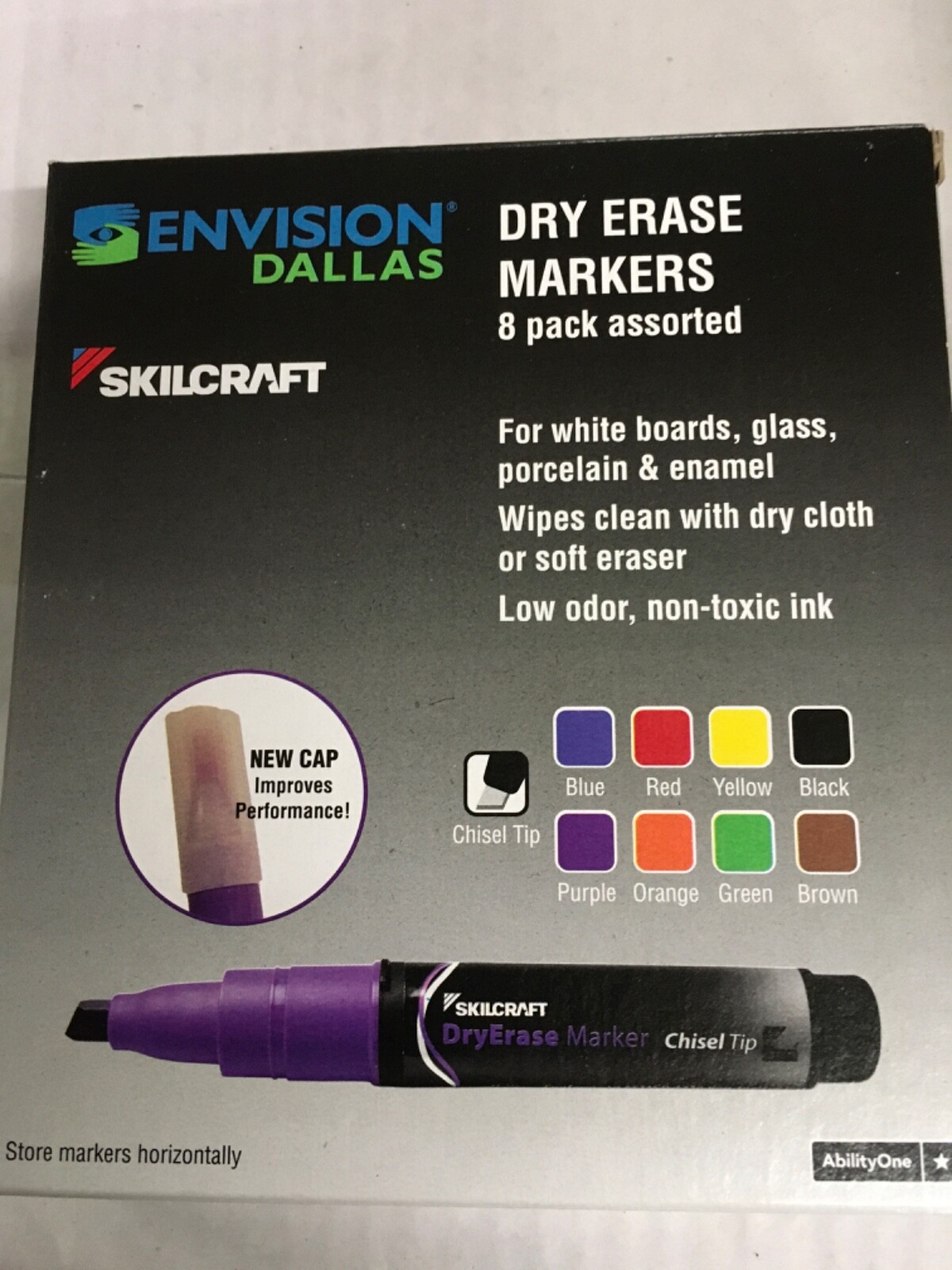 Skilcraft Assorted Dry Erase Markers Chisel 8 pack New 71503202758 eBay