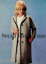Knitting Pattern Ladies Classic Tailored Coat & Skirt.  D Yarn.  32" - 38" Bust.
