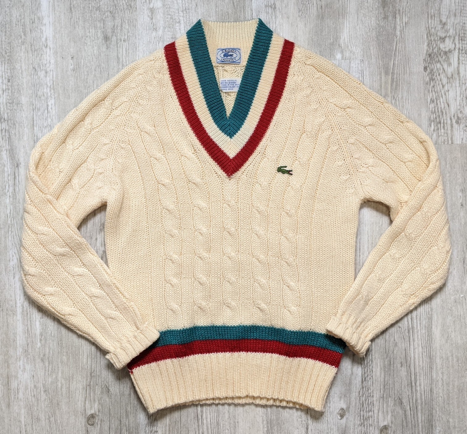 Vintage 70s Izod Lacoste Chunky Cable 