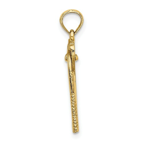 CIONDOLO CHIAVE DI BLOCCAGGIO mobile 3D in oro giallo 14 kt 14 kt 19,3 mm x 5,5 mm - Foto 2 di 5
