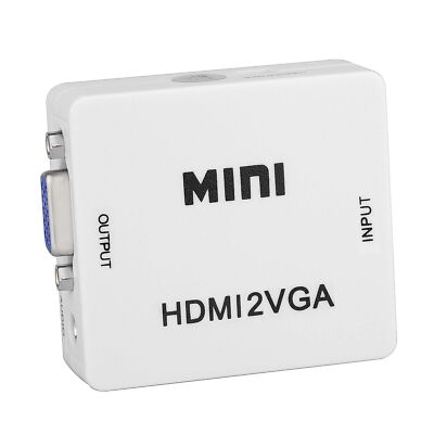 HDMI to VGA Converter 1080P Video 3.5mm Audio Port Output LCD PC Display Adapter