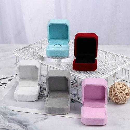 10X Flannel Ring Jewelry Box Earring Ring Jewelry Boxes Exquisite Gift Organizer - Picture 5 of 35